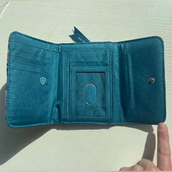 Vera Bradley Haymarket Paisley Jewel Cotton Euro Wallet - Picture 11 of 15